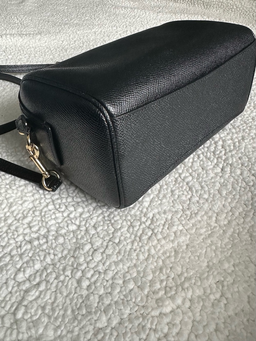 Coach Mini Bennett Crossbody Bag Black Crossgrain Leather F76629 Gold Hardware - Picture 5 of 14